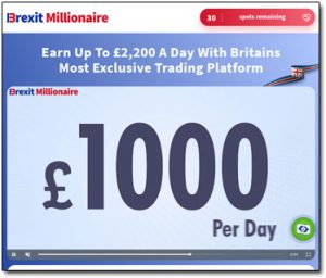 Brexit Millionaire Website Screenshot