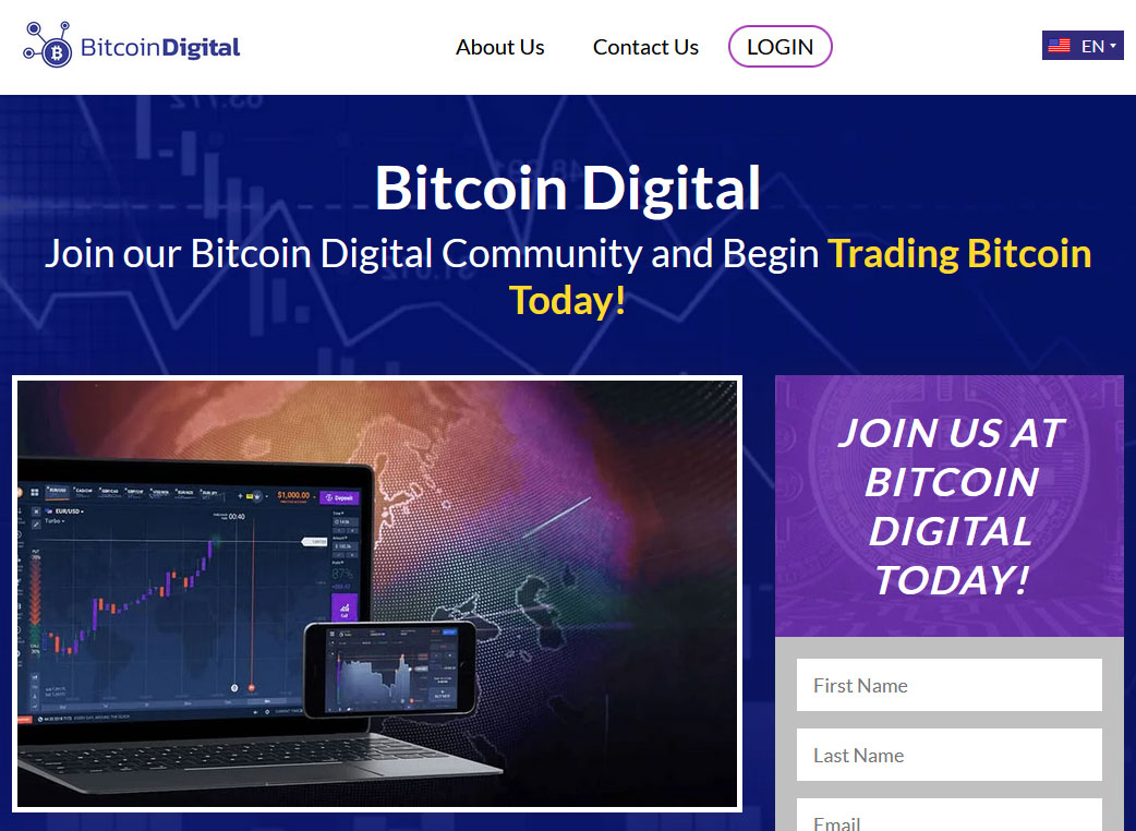 Bitcoin Digital Website Screenshot