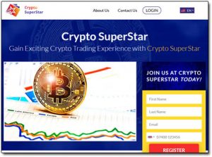 Crypto Superstar Website Screenshot