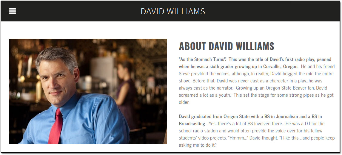 David Williams Actor Profile