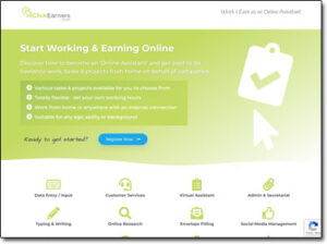 Click Earners Website Screenshot