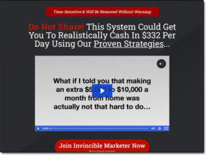 Invincible Marketer Website Screenshot