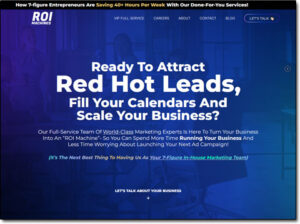 ROI Machines Website Screenshot
