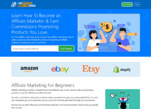 Free Affiliate Marketing Course Website Screenshot